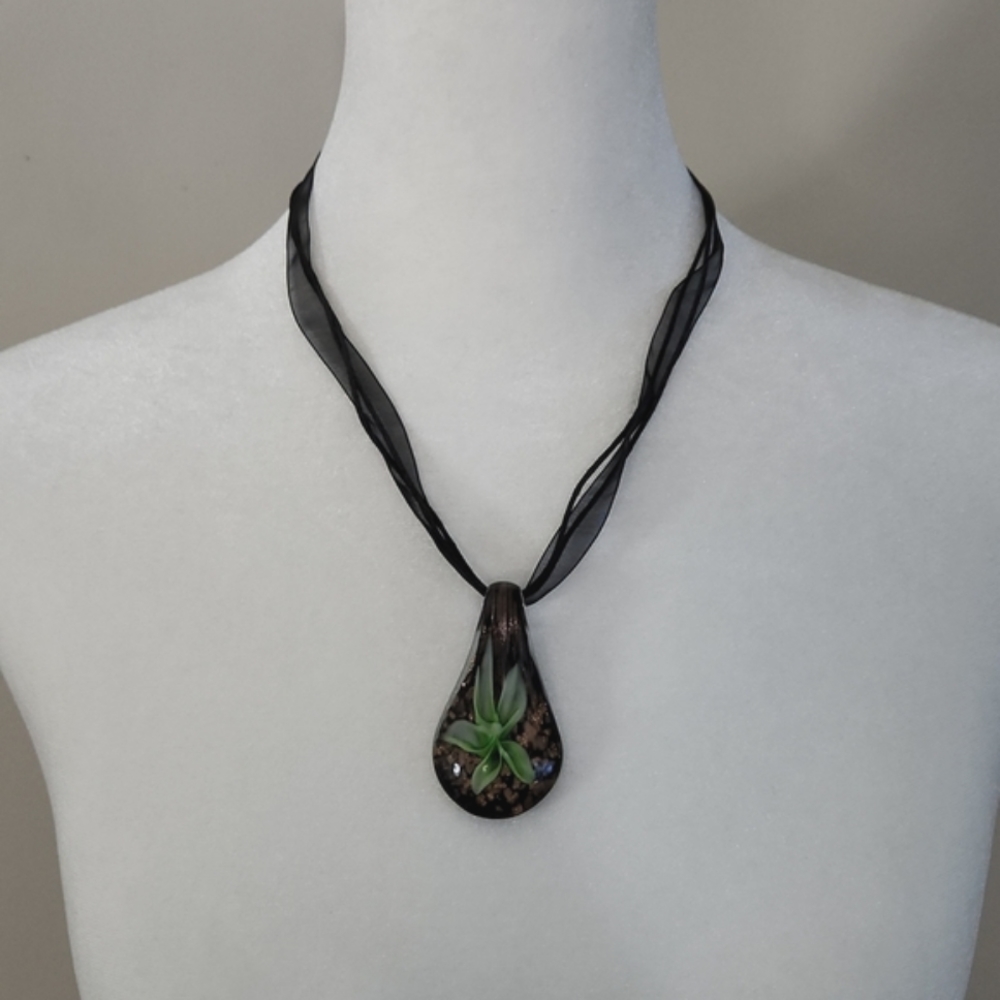 Dichroic glass slides & necklace